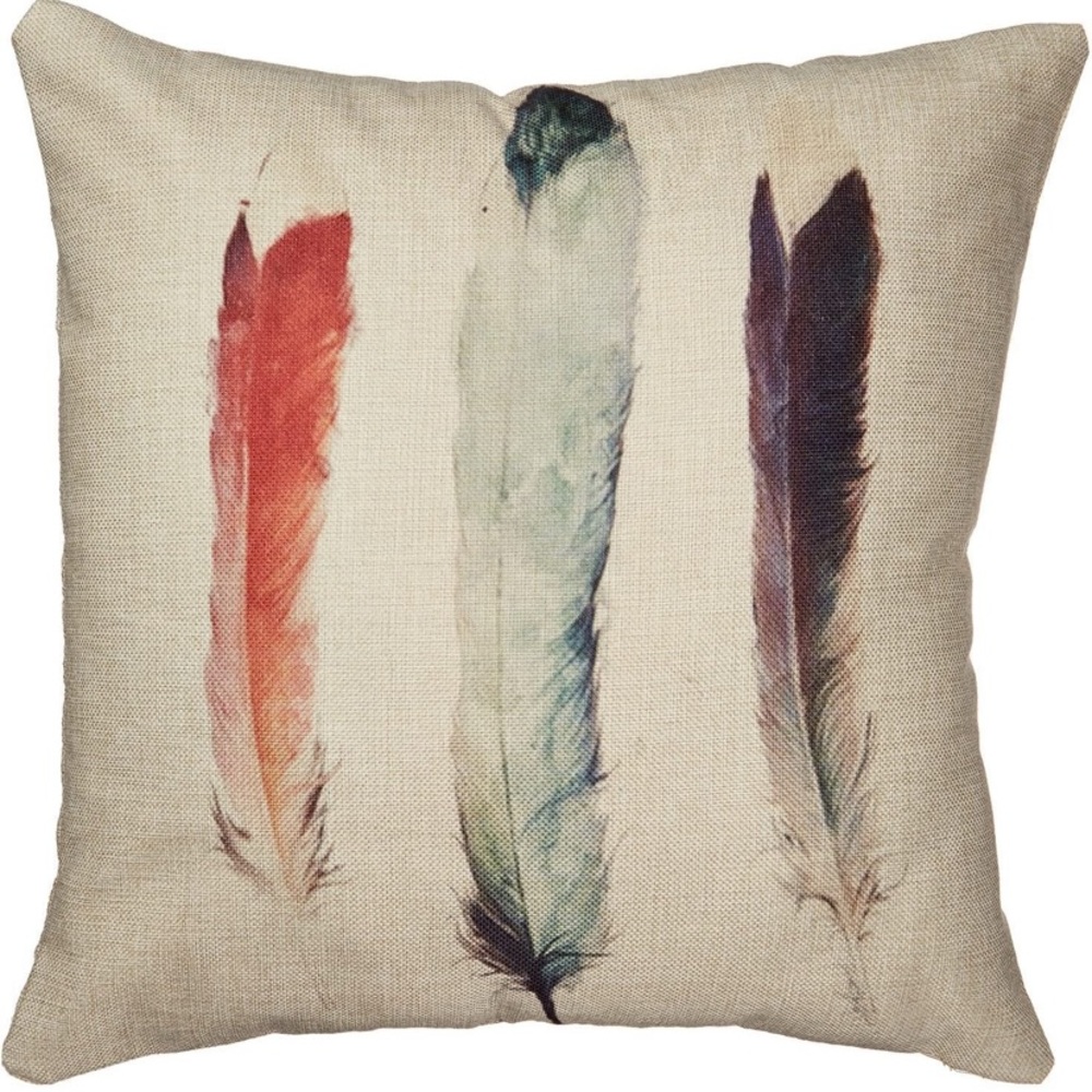 NWOT Feather Cotton Linen Pillowcase